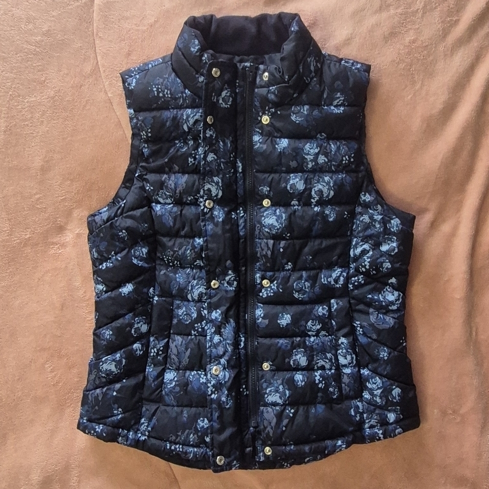 Floral Women Puffer Vest